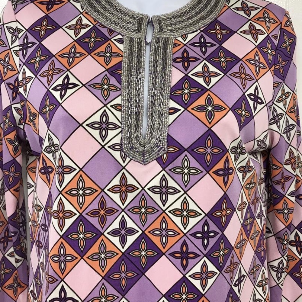 Tory Burch Embellished Neck Tunic Size 4